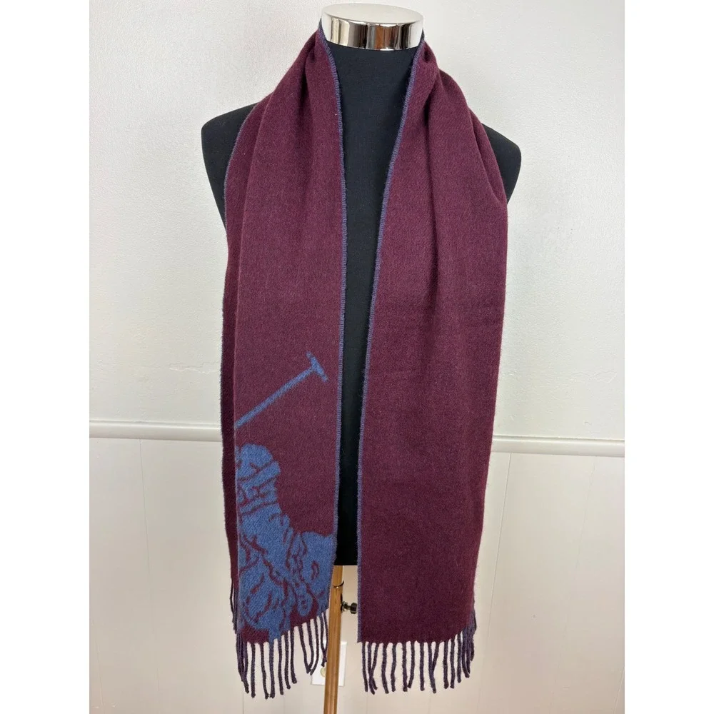 Polo Ralph Lauren Big Pony Reversible Fringe Scarf  10